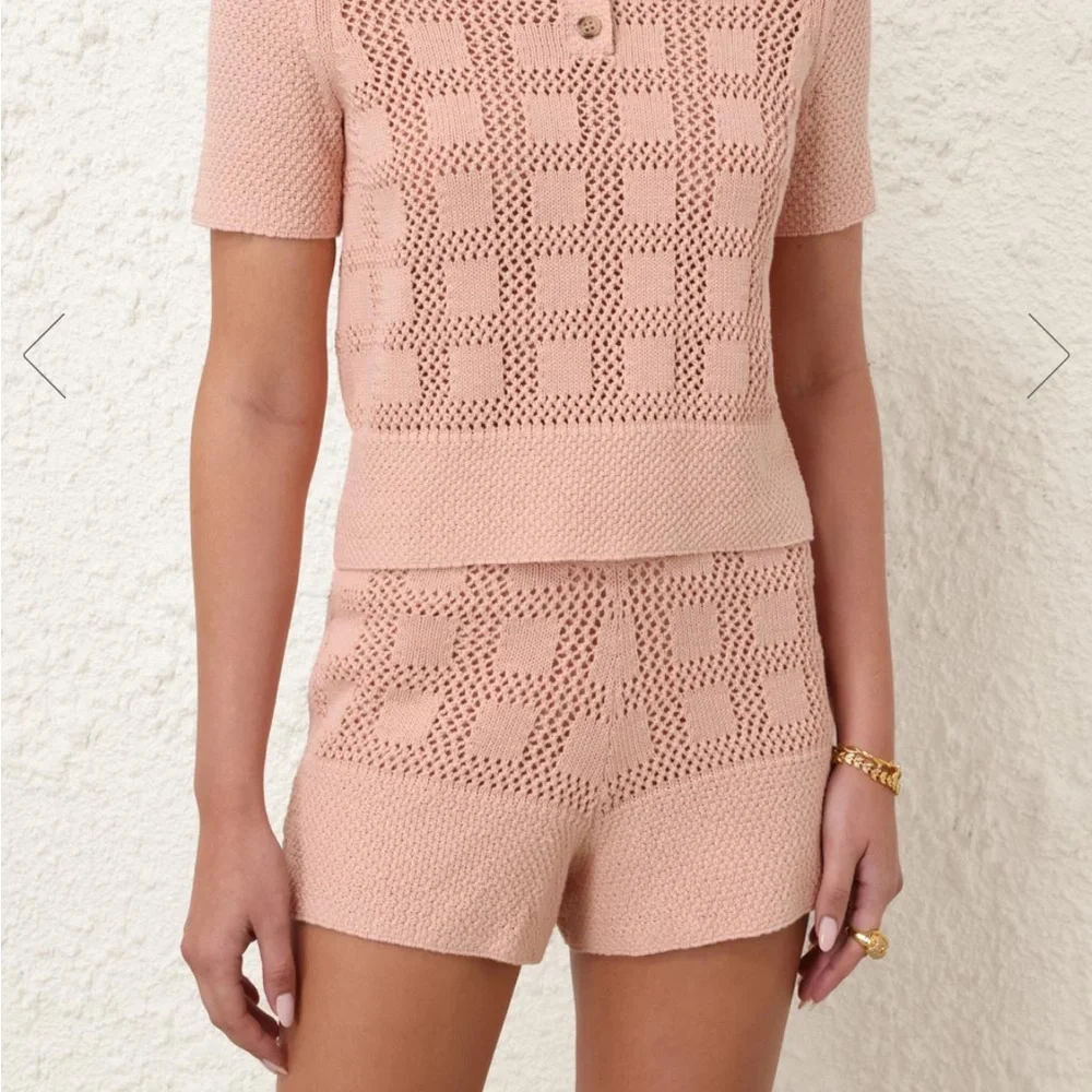 ZIMMERMANN WAVERLY POLO TOP in DUSTY PINK - AU 0/ US 2-4 - NWT - Picture 4 of 6